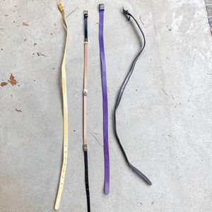 Lot of FOUR (4) J crew belts XS